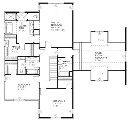 Upper for House Plan #1637-00050