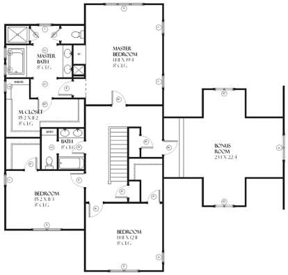 Upper for House Plan #1637-00051