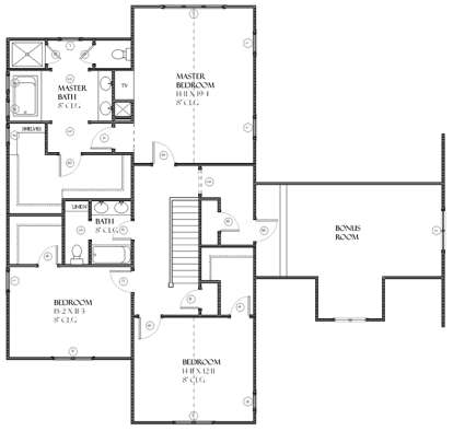 Upper for House Plan #1637-00052