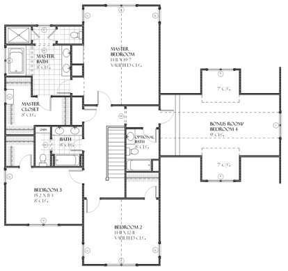 Upper for House Plan #1637-00055