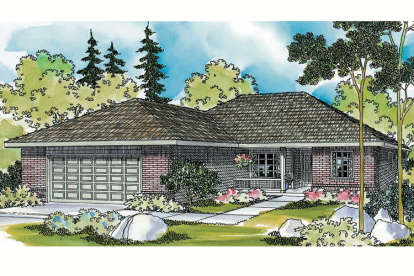 3 Bed, 2 Bath, 1396 Square Foot House Plan - #035-00238
