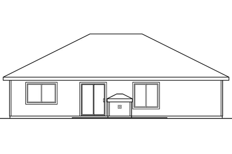 Ranch House Plan #035-00238 Elevation Photo