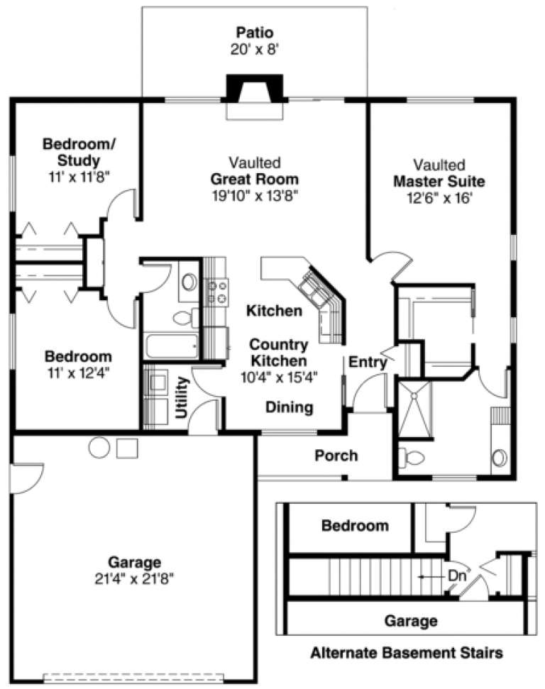House Plan House Plan #889 Drawing 1