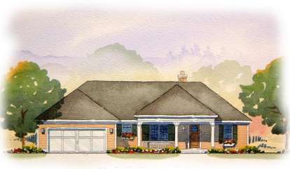 Ranch House Plan #1637-00063 Elevation Photo