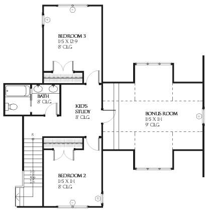 Upper for House Plan #1637-00069