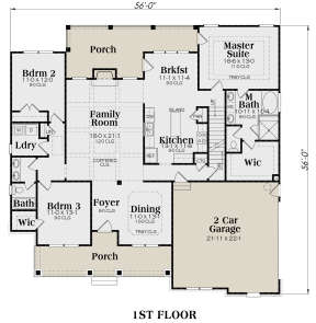 Main Floor for House Plan #009-00072