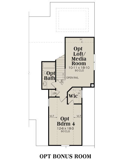 Second Floor for House Plan #009-00072