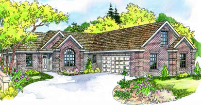 Classical House Plan #035-00239 Elevation Photo