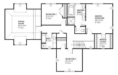 Upper for House Plan #1637-00070