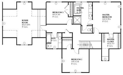 Upper for House Plan #1637-00072