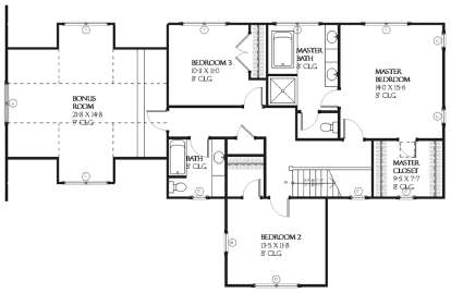 Upper for House Plan #1637-00073