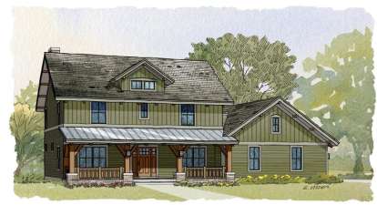 Country House Plan #1637-00075 Elevation Photo