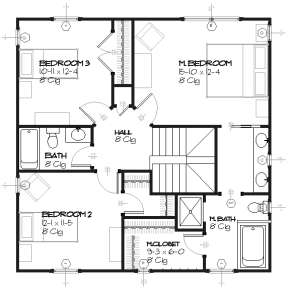 Upper for House Plan #1637-00076