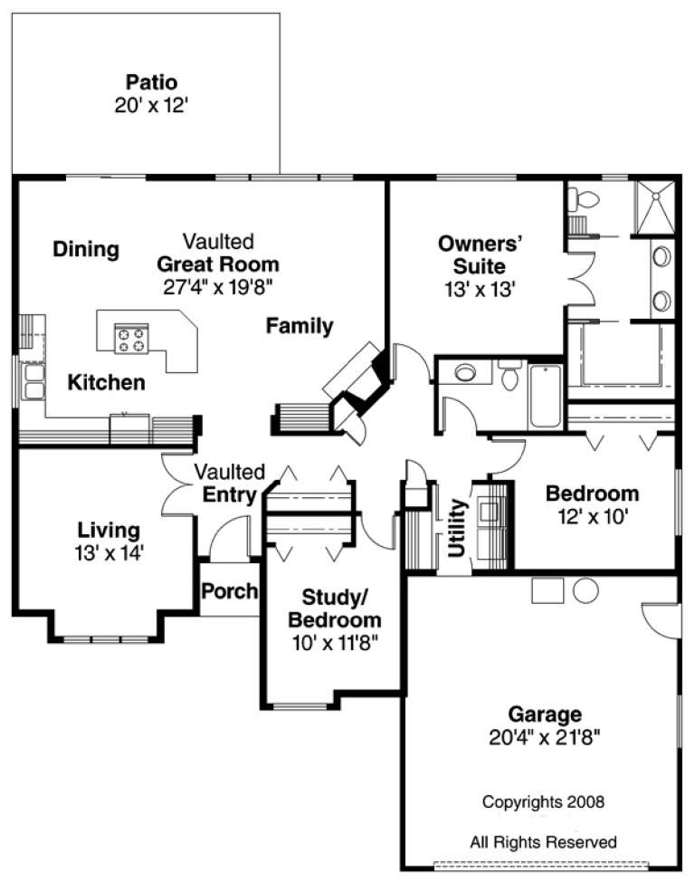House Plan House Plan #891 Drawing 1