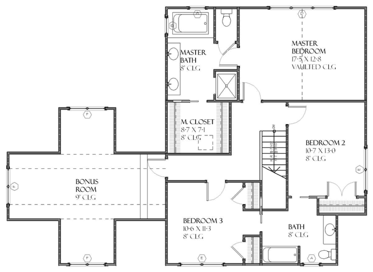 Upper for House Plan #1637-00082
