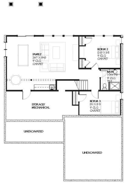 Basement for House Plan #1637-00088