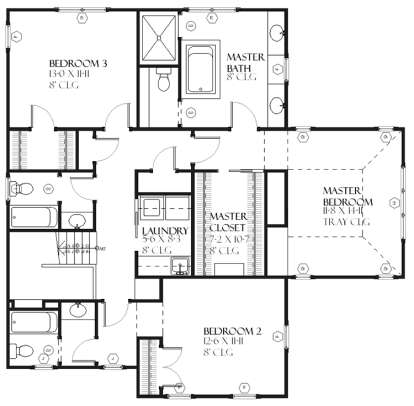 Upper for House Plan #1637-00092
