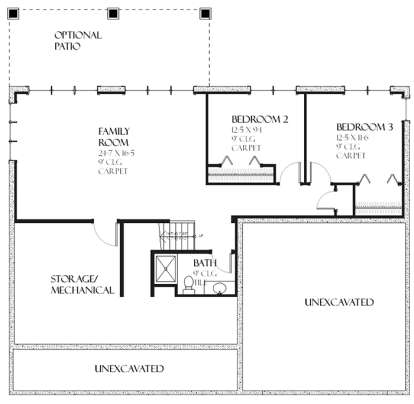 Basement for House Plan #1637-00094