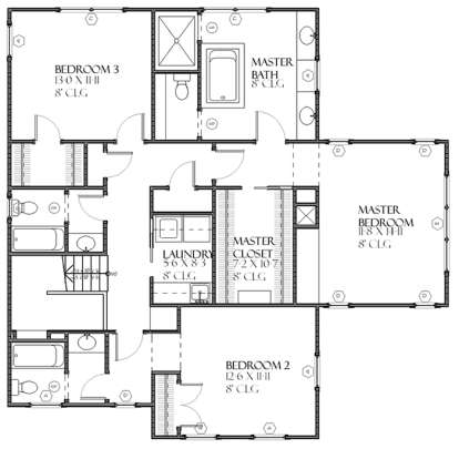 Upper for House Plan #1637-00096