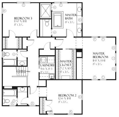 Upper for House Plan #1637-00097