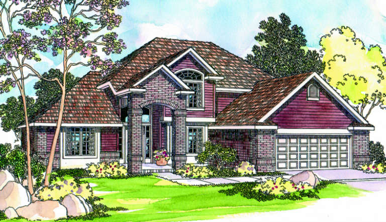 Traditional House Plan #035-00242 Elevation Photo