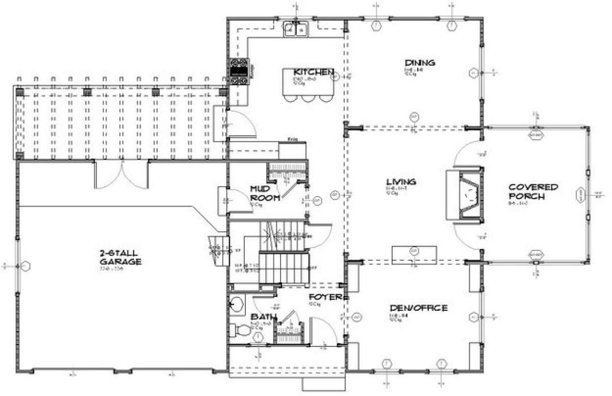 Floorplan 1 for House Plan #1637-00100