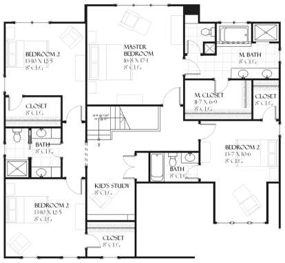 Upper for House Plan #1637-00102