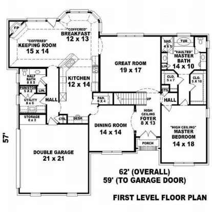 Floorplan 1 for House Plan #053-01352