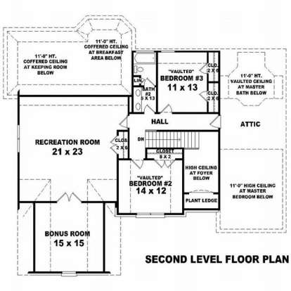 Floorplan 2 for House Plan #053-01352