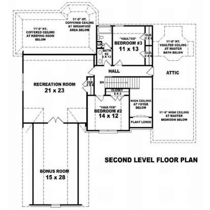 Floorplan 2 for House Plan #053-01353