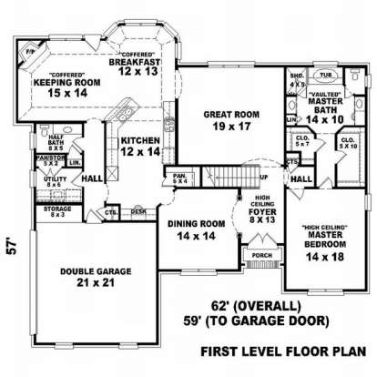 Floorplan 1 for House Plan #053-01354