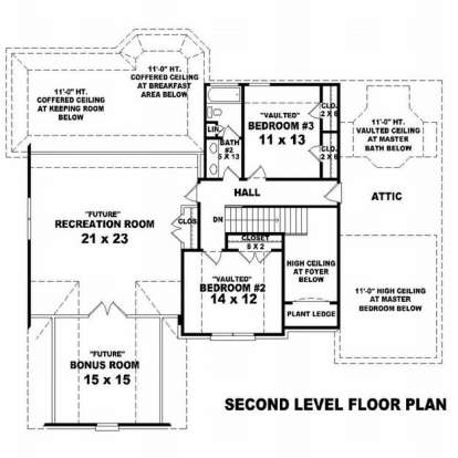 Floorplan 2 for House Plan #053-01354