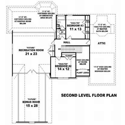 Floorplan 2 for House Plan #053-01355