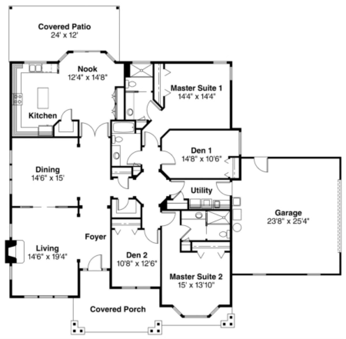 Floorplan for House Plan #035-00243