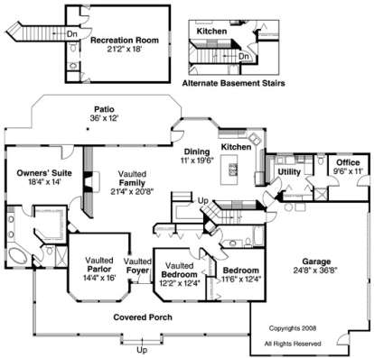Floorplan 1 for House Plan #035-00245