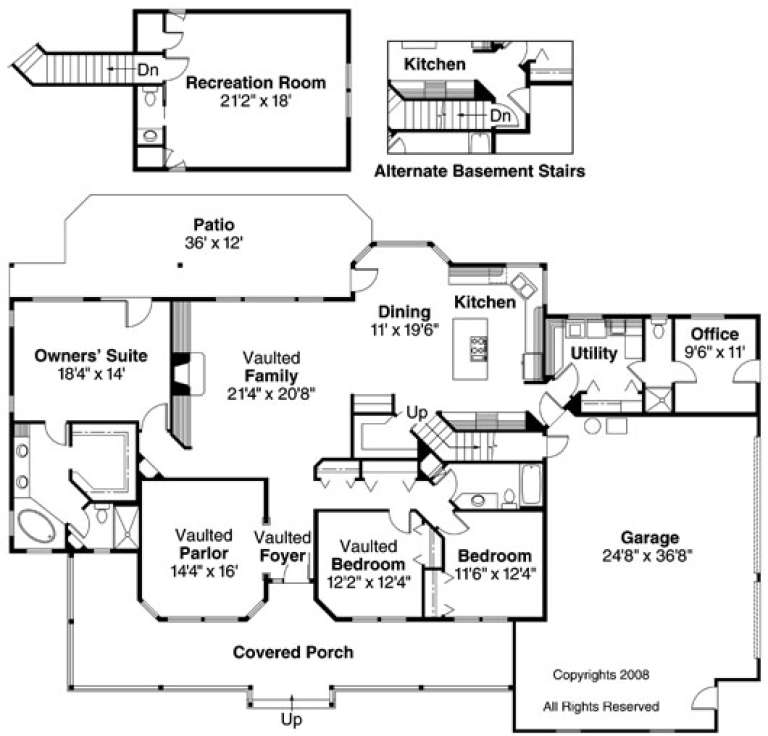 House Plan House Plan #896 Drawing 1