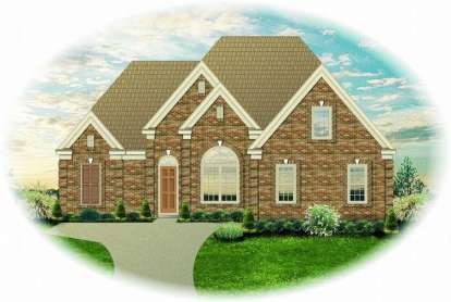 European House Plan #053-01383 Elevation Photo