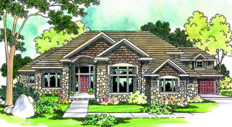 Craftsman House Plan #035-00246 Elevation Photo