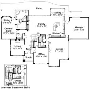 First Floor for House Plan #035-00246