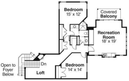 Second Floor for House Plan #035-00246