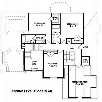 Floorplan 2 for House Plan #053-01387
