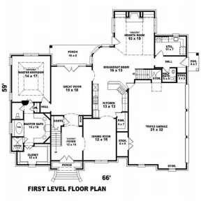 Floorplan 1 for House Plan #053-01389