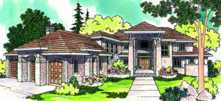 Mediterranean House Plan #035-00247 Elevation Photo