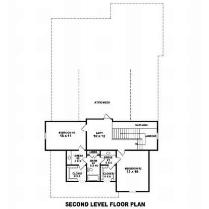Floorplan 2 for House Plan #053-01405