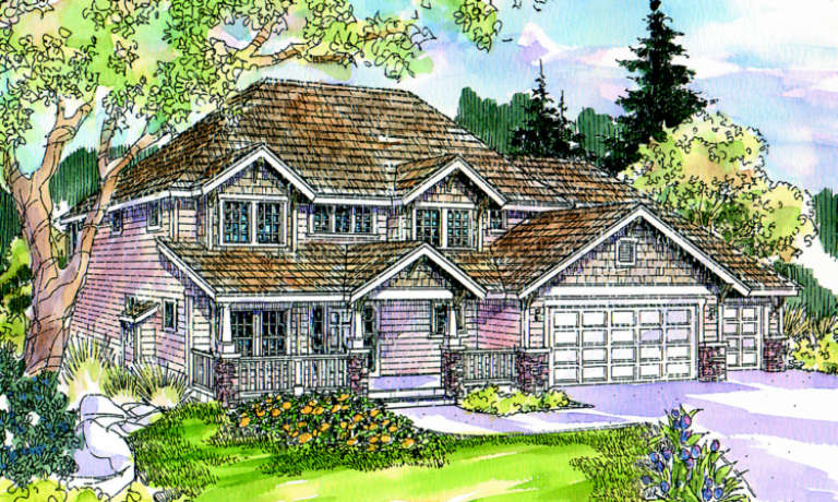 Craftsman House Plan #035-00248 Elevation Photo
