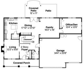 Floorplan 1 for House Plan #035-00248