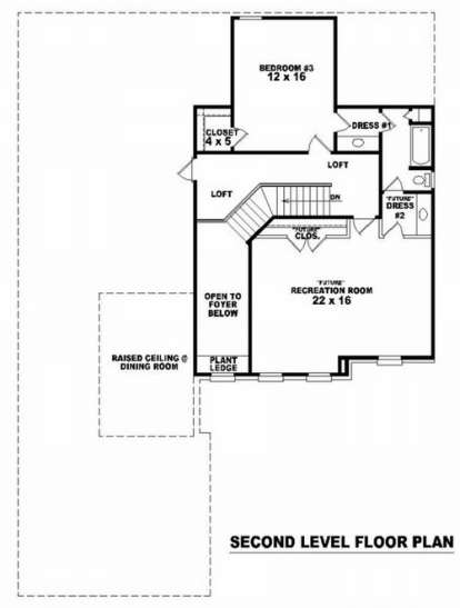 Floorplan 2 for House Plan #053-01408