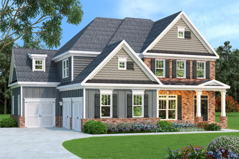 Country House Plan #009-00073 Elevation Photo
