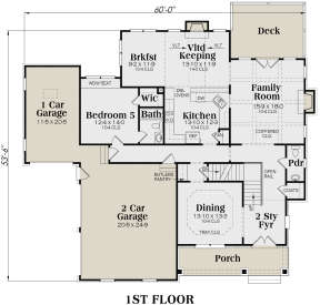 Main Floor for House Plan #009-00073