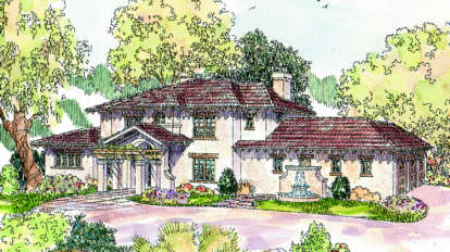 European House Plan #035-00249 Elevation Photo